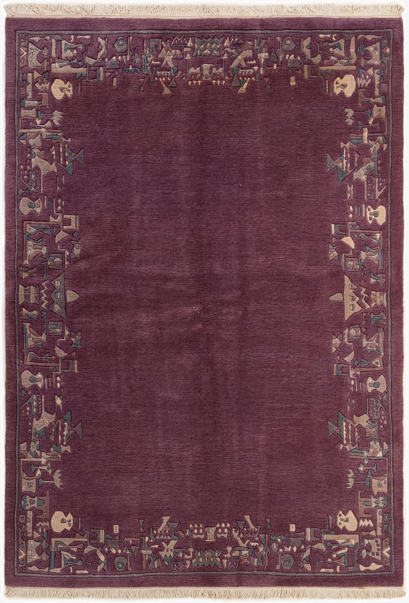 175cm x 245cm  Hand Knotted Tibet Wool Alfombra