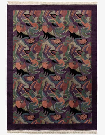 6' 5 x 9' Hand Knotted Tibet Wool Rug