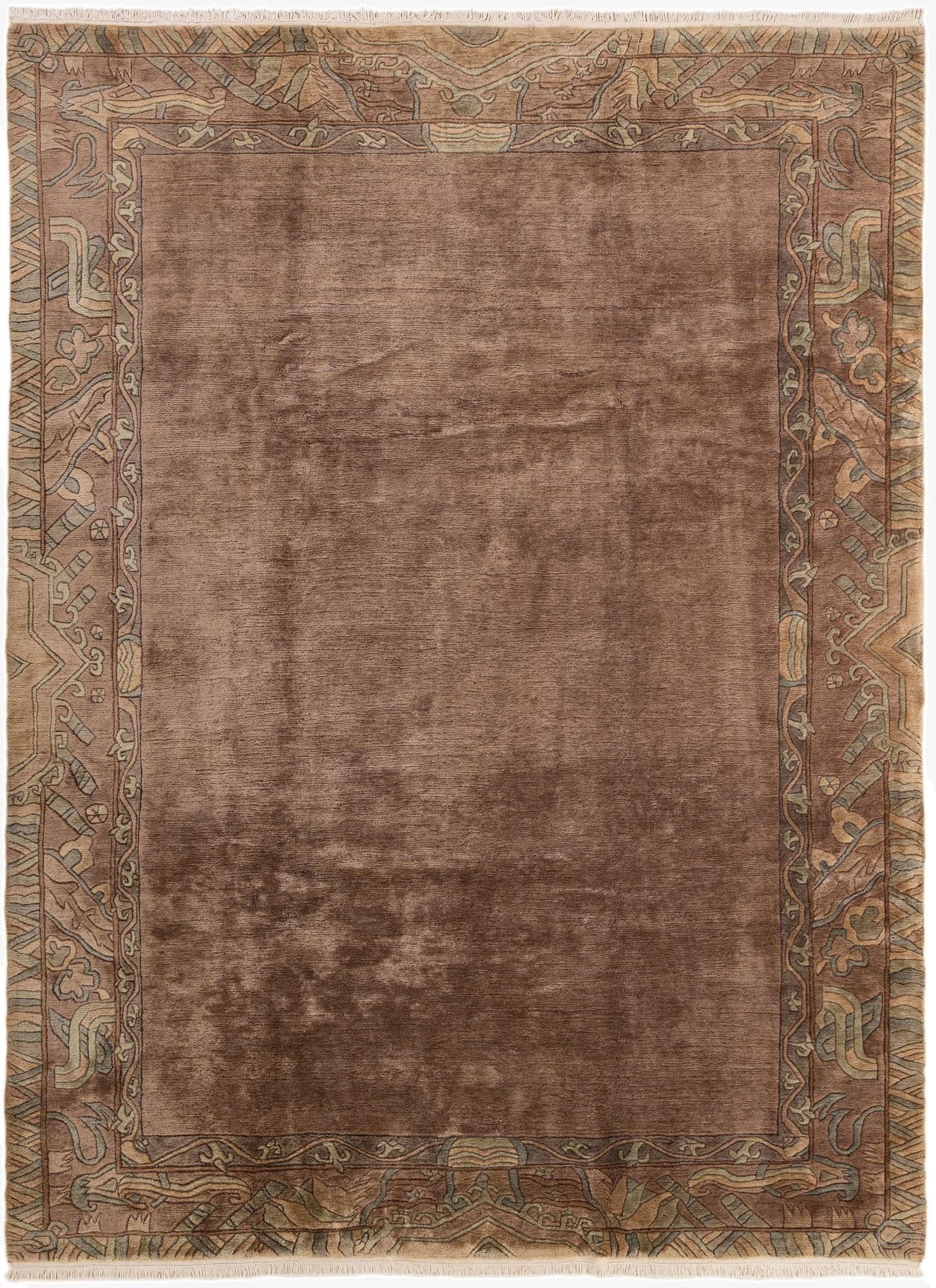 8' 3 x 11' 2  Hand Knotted Tibet Wool Rug