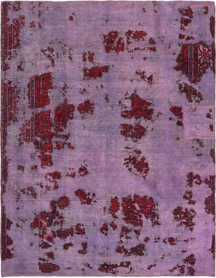Detail image of 6' 5 x 8' Hand Knotted Ultra Vintage Persian Wool Rug