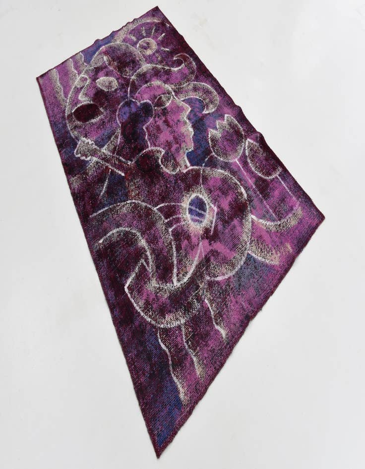 Detail image of 3' 10 x 6'  Hand Knotted Ultra Vintage Persian Wool Rug