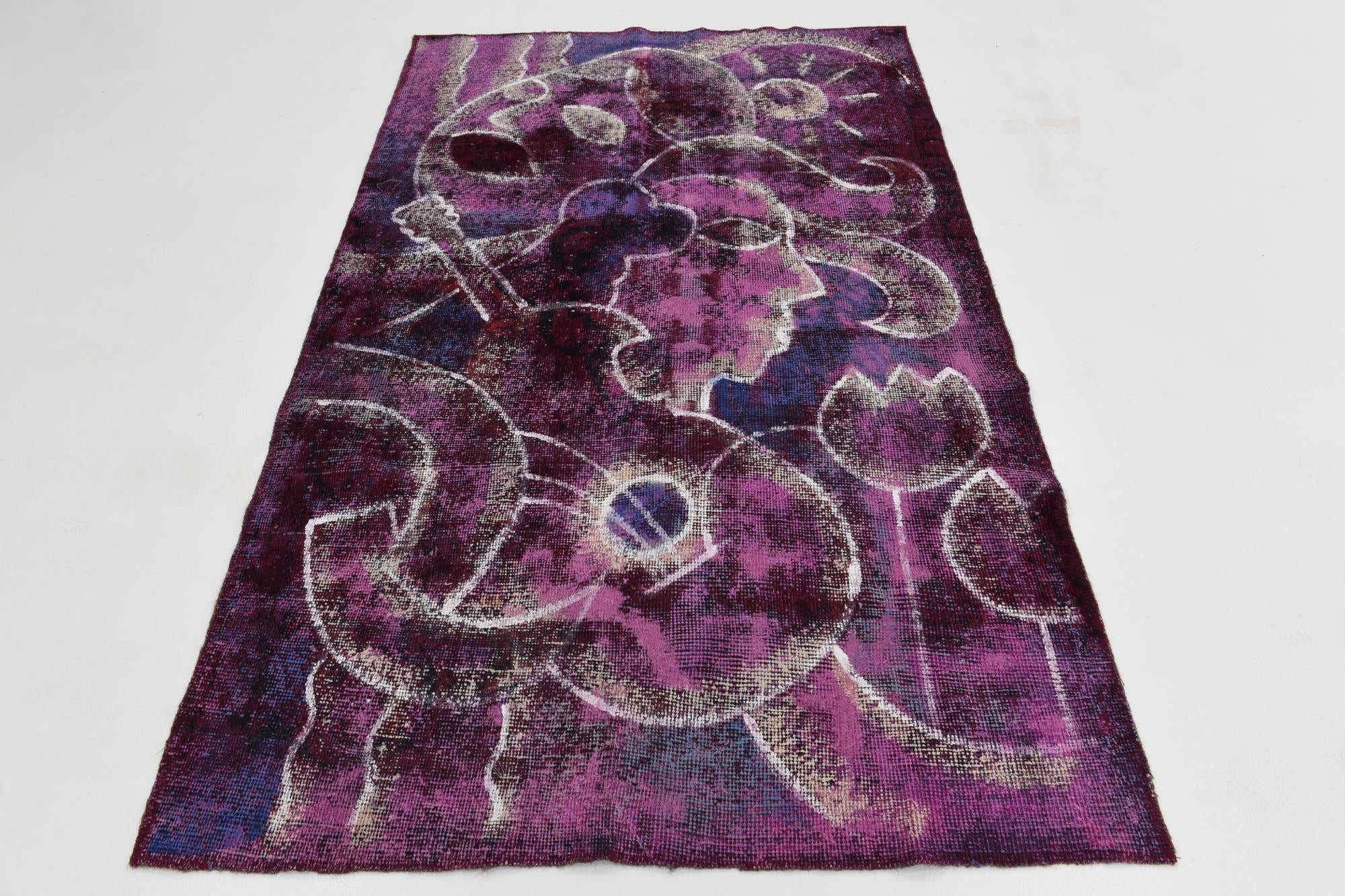 3' 10 x 6' Hand Knotted Ultra Vintage Persian Wool Rug