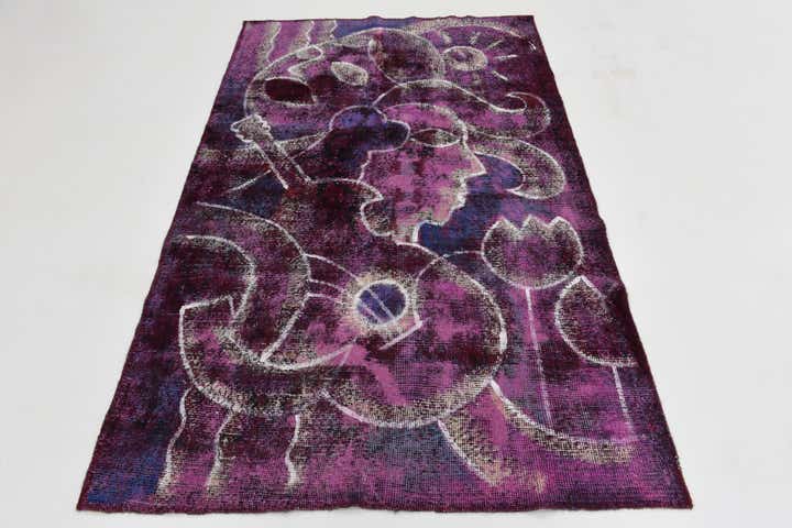 3' 10 x 6' Hand Knotted Ultra Vintage Persian Wool Rug