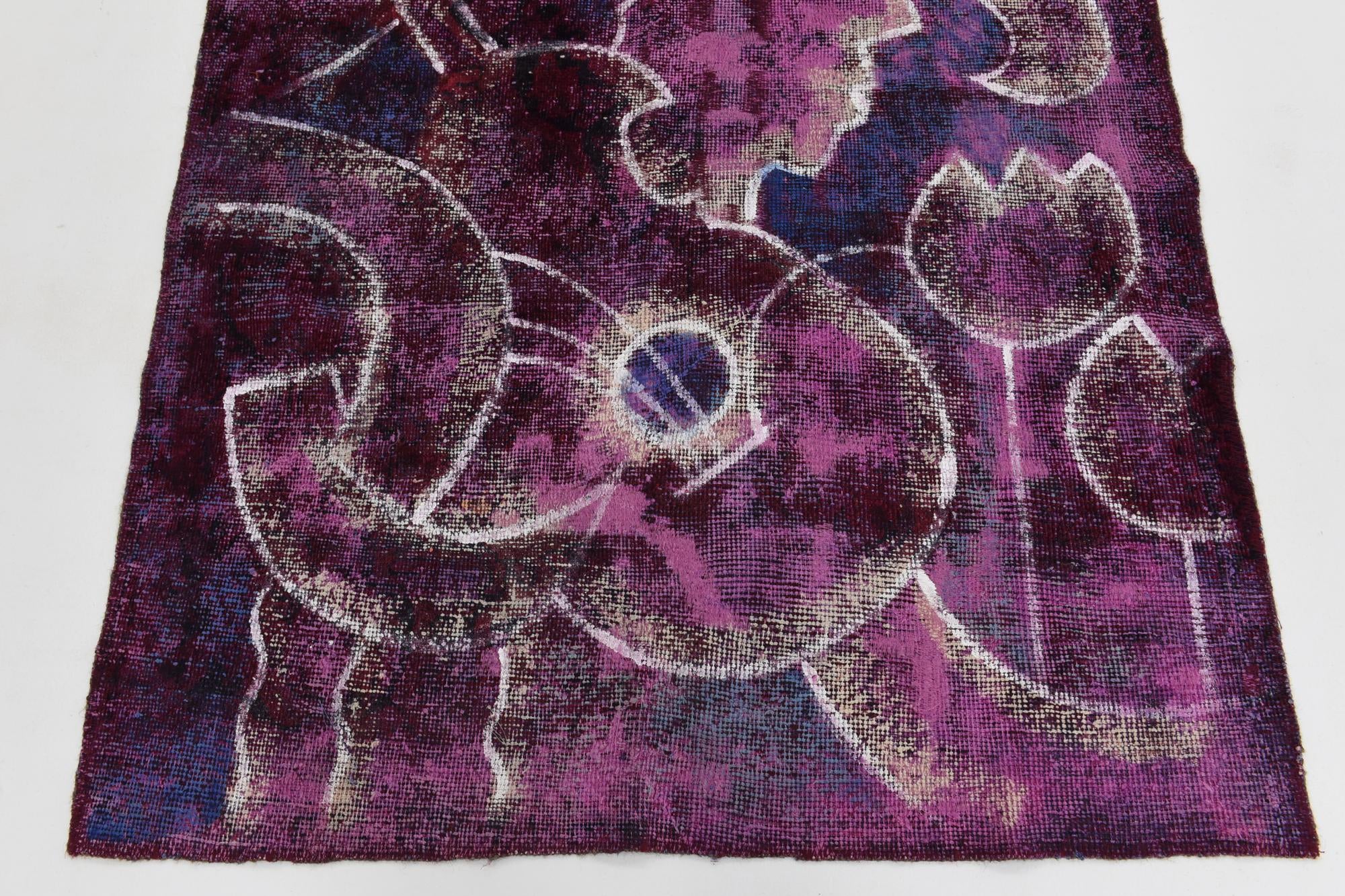 3' 10 x 6' Hand Knotted Ultra Vintage Persian Wool Rug