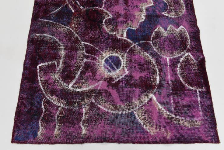 Detail image of 3' 10 x 6' Hand Knotted Ultra Vintage Persian Wool Rug