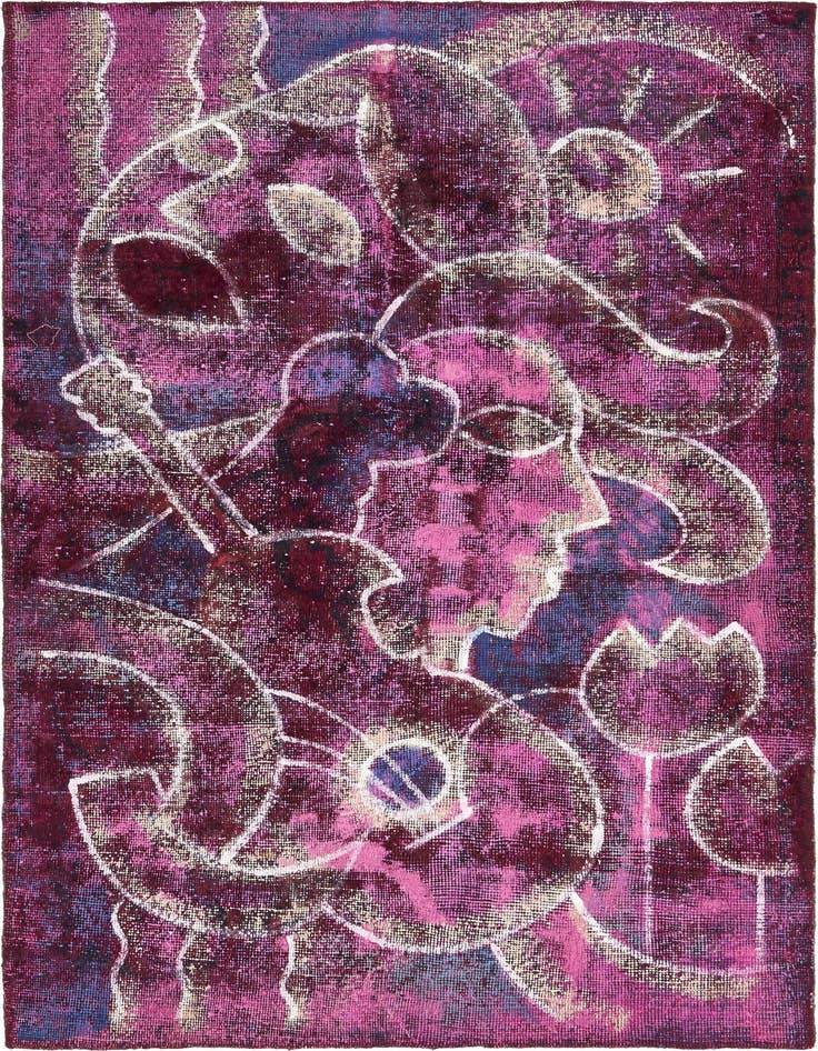 Detail image of 3' 10 x 6' Hand Knotted Ultra Vintage Persian Wool Rug