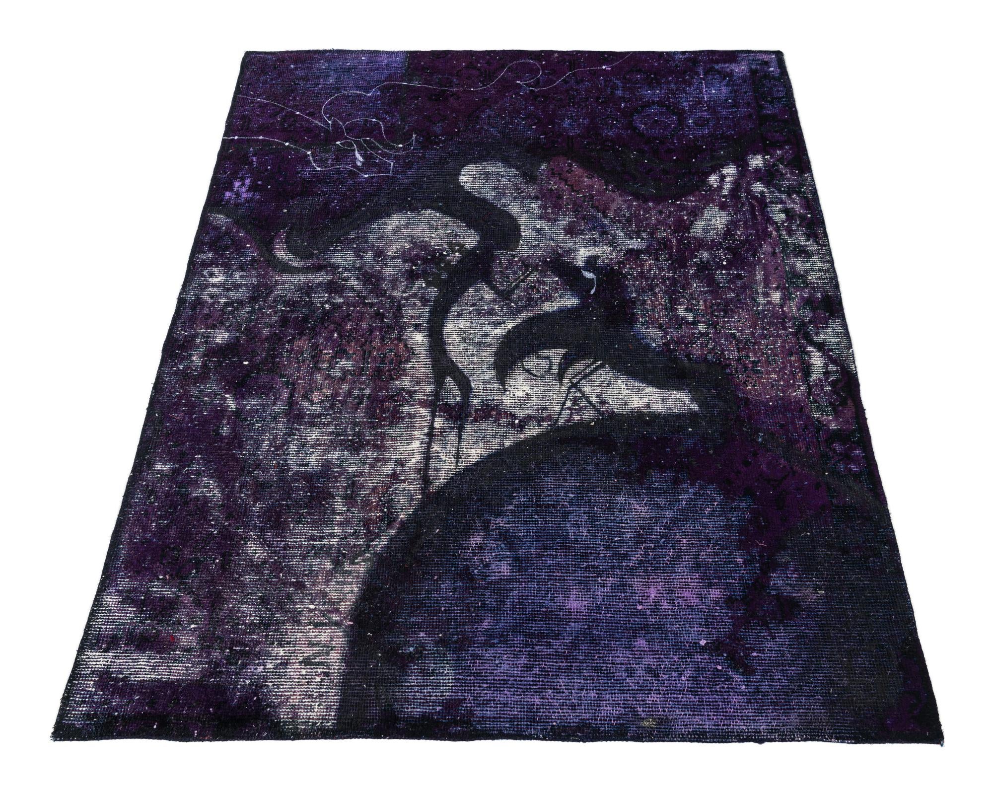 3' 7 x 4' 7 Hand Knotted Ultra Vintage Persian Wool Rug
