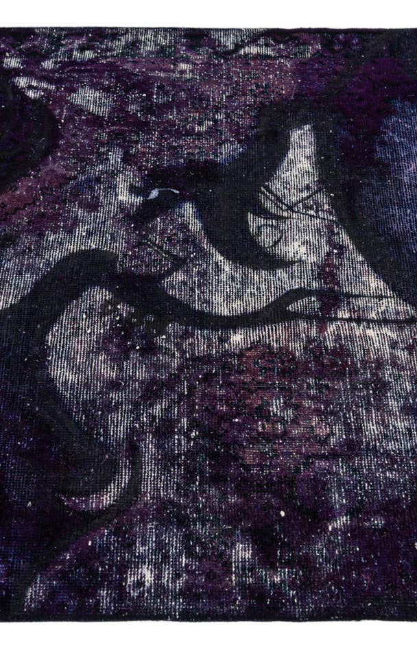 Detail image of 3' 7 x 4' 7 Hand Knotted Ultra Vintage Persian Wool Rug