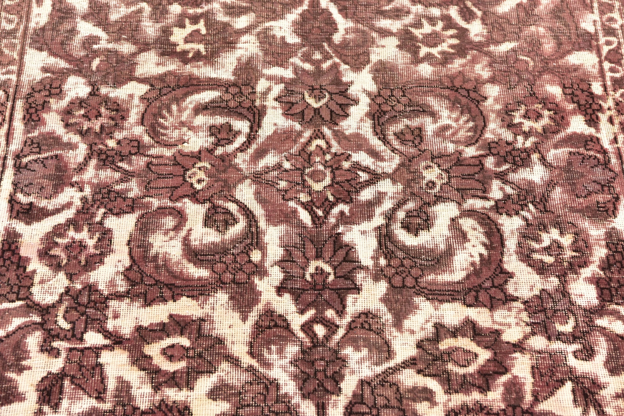 4' 8 x 6' 3 Hand Knotted Ultra Vintage Persian Wool Rug