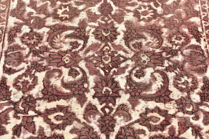 4' 8 x 6' 3 Hand Knotted Ultra Vintage Persian Wool Rug