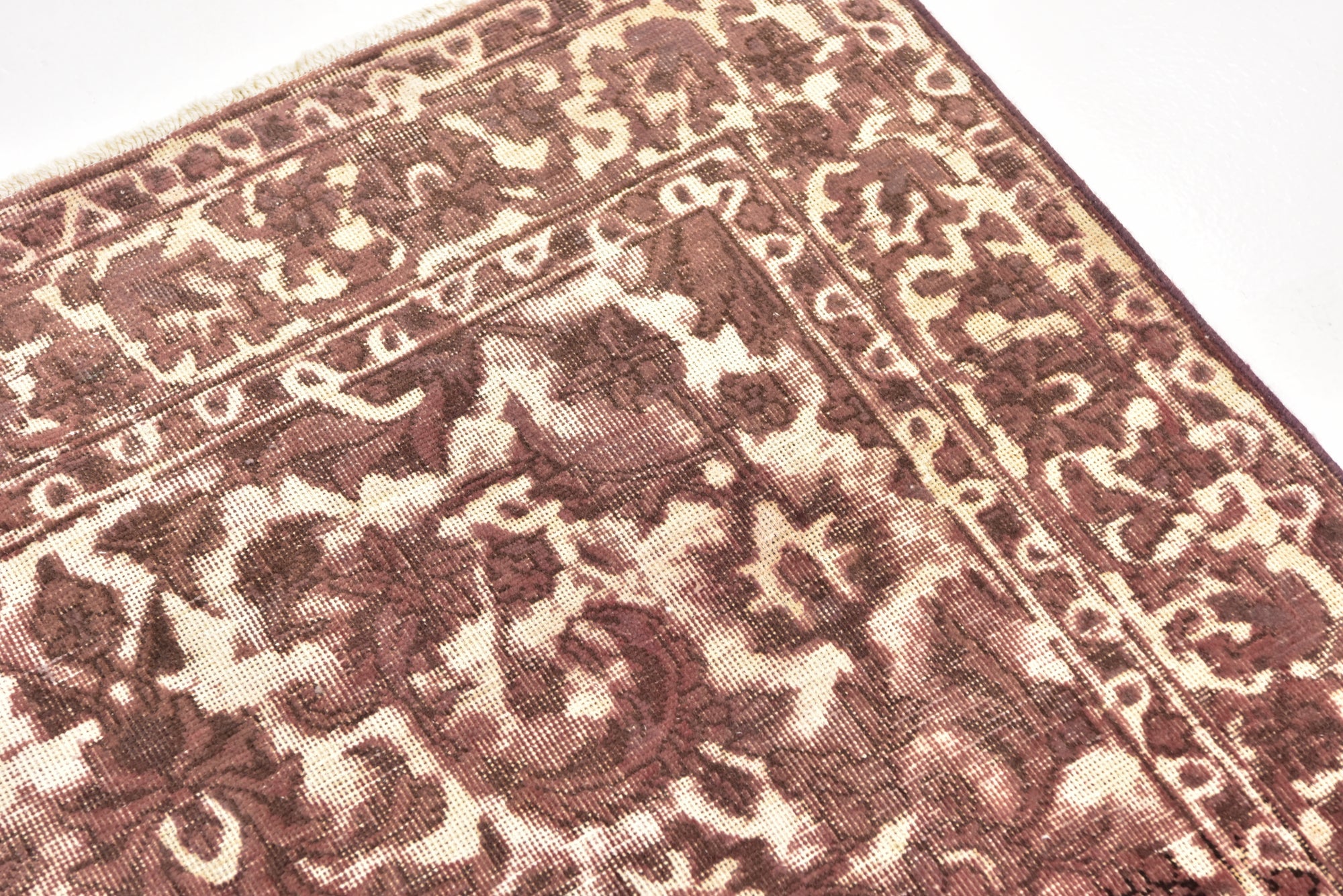 4' 8 x 6' 3 Hand Knotted Ultra Vintage Persian Wool Rug