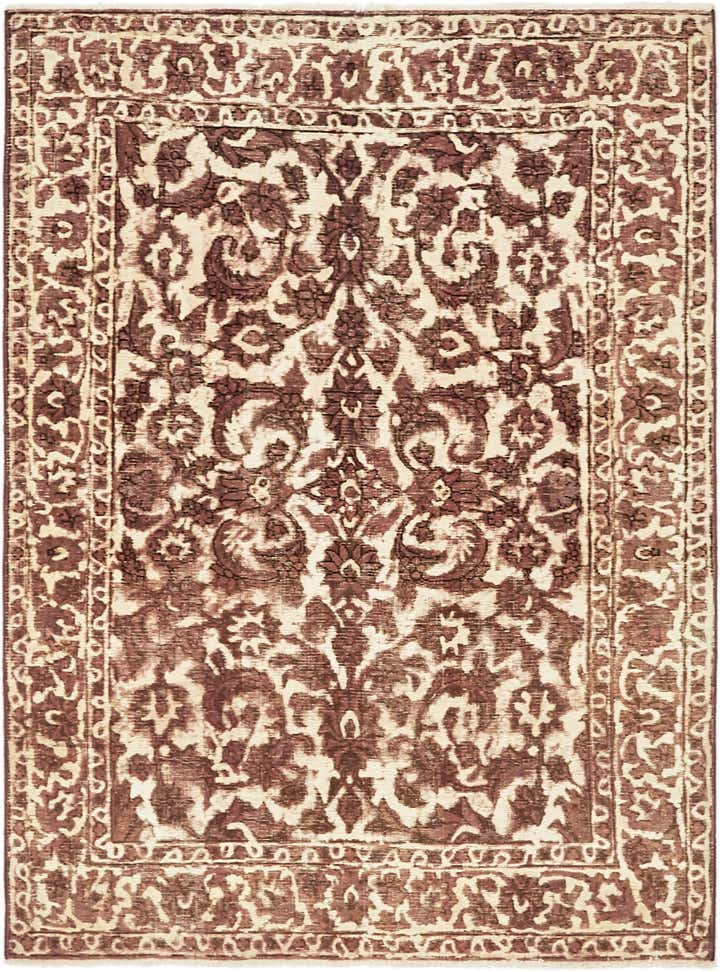 4' 8 x 6' 3 Hand Knotted Ultra Vintage Persian Wool Rug