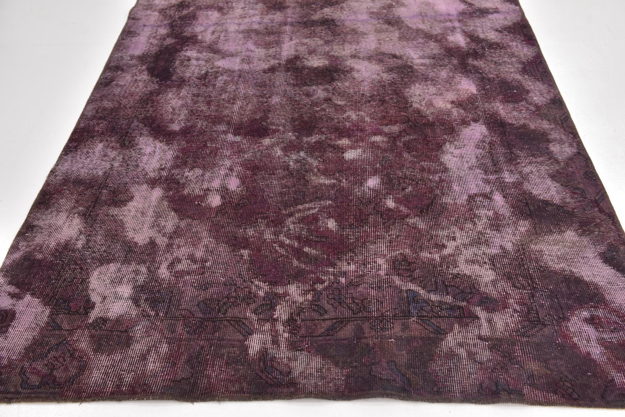 5' 7 x 9' Hand Knotted Ultra Vintage Persian Wool Rug