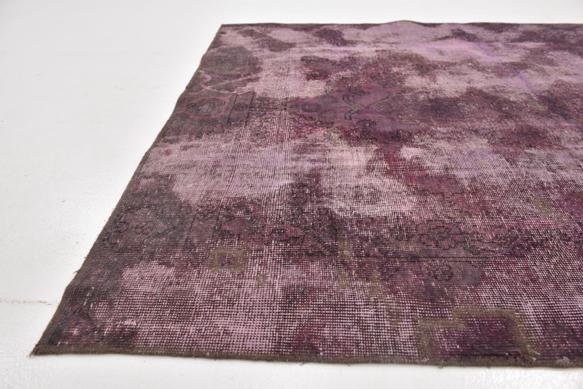 5' 7 x 9' Hand Knotted Ultra Vintage Persian Wool Rug