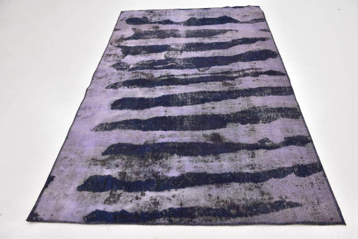 Detail image of 4' 9 x 8' Hand Knotted Ultra Vintage Persian Wool Rug
