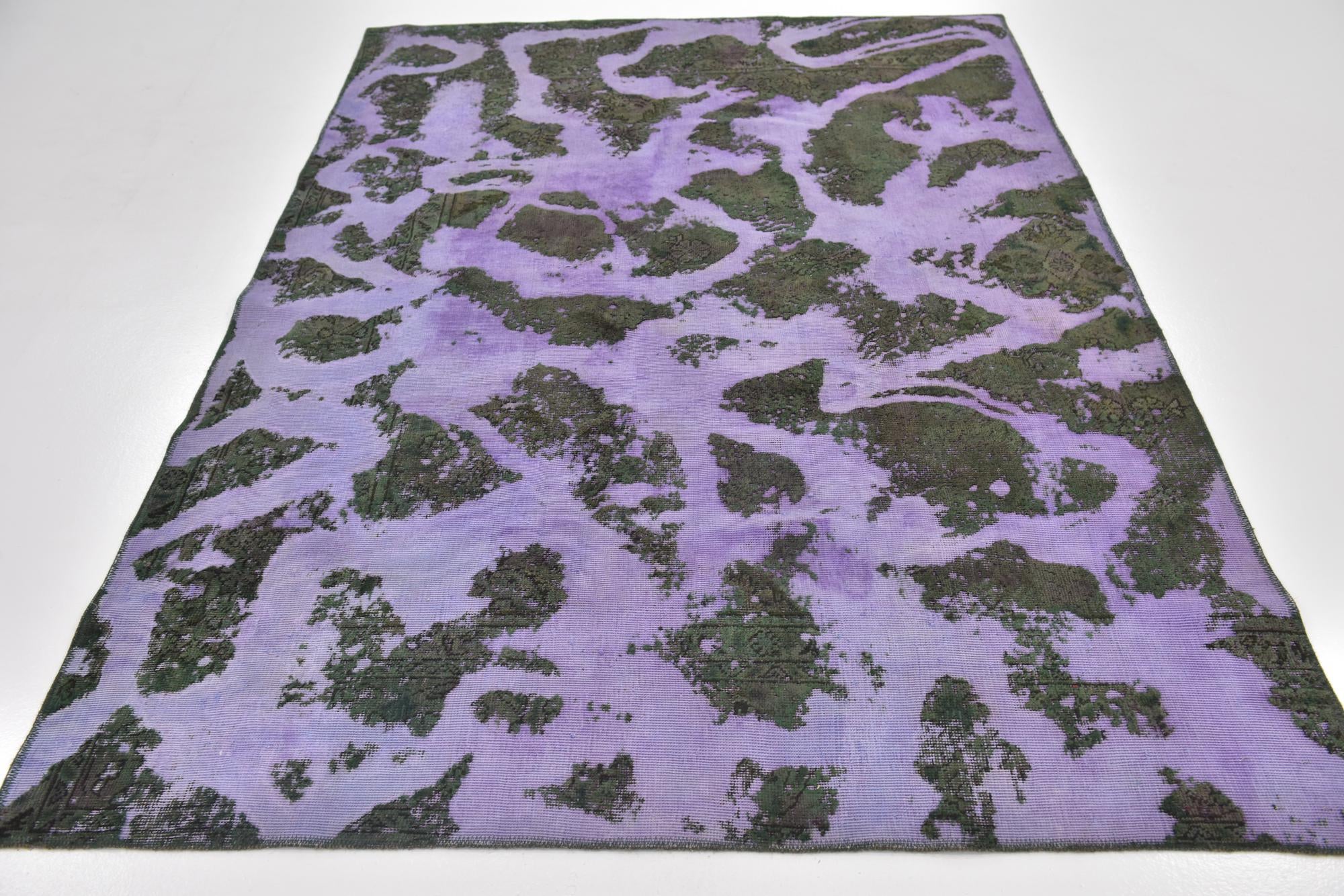 5' 7 x 7' 9 Hand Knotted Ultra Vintage Persian Wool Rug