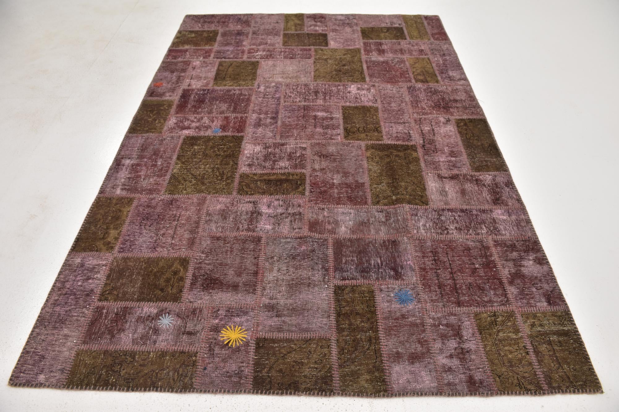 5' 10 x 8' 4 Hand Knotted Ultra Vintage Persian Wool Rug
