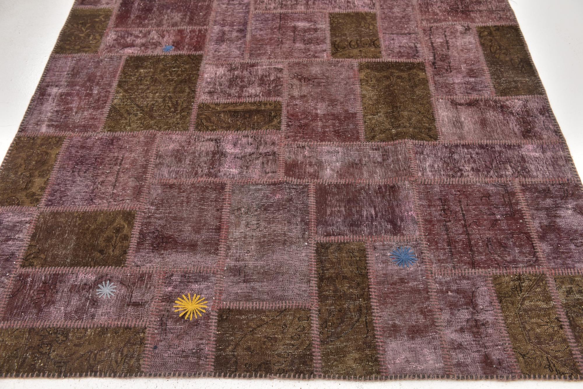 5' 10 x 8' 4 Hand Knotted Ultra Vintage Persian Wool Rug