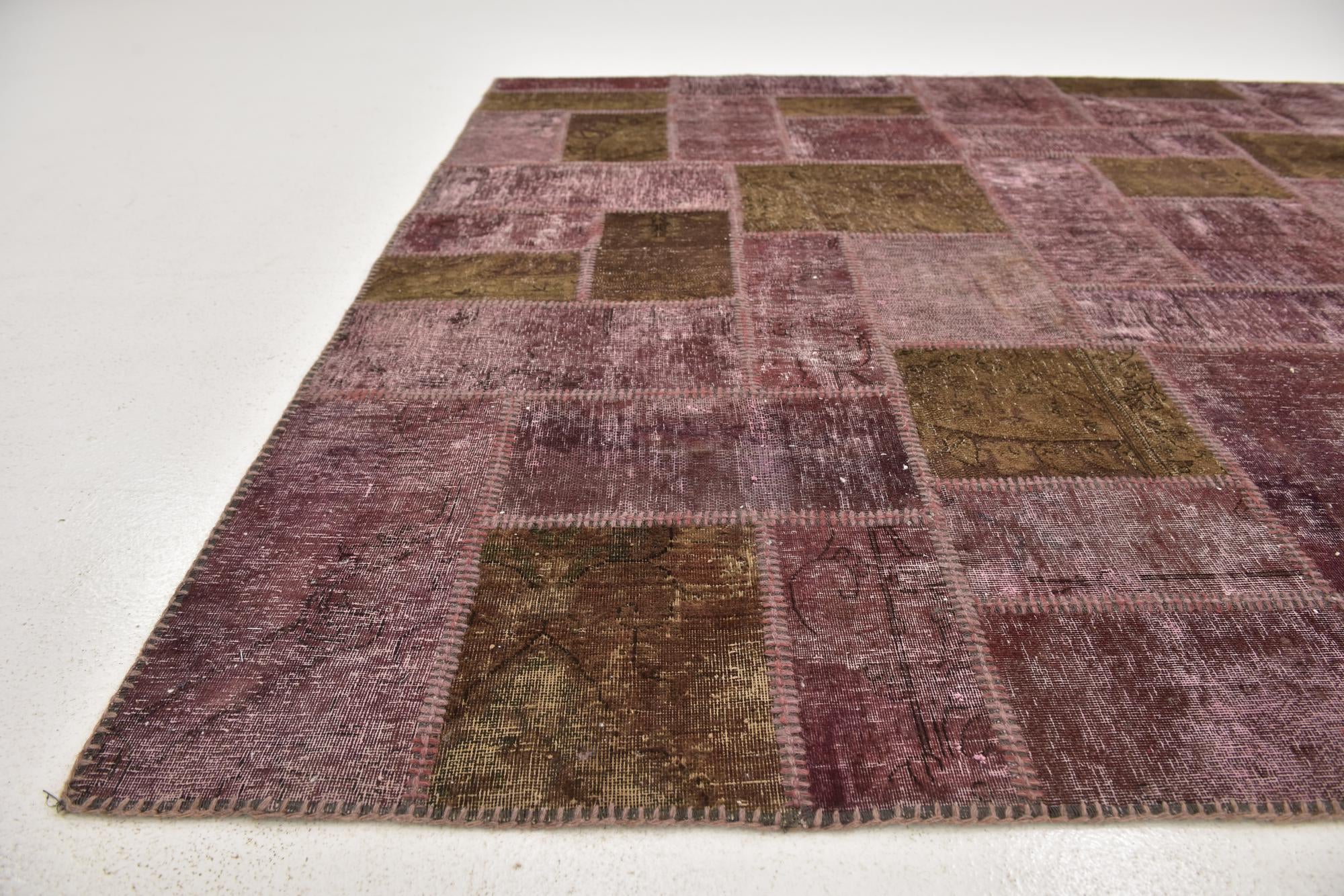 5' 10 x 8' 4 Hand Knotted Ultra Vintage Persian Wool Rug