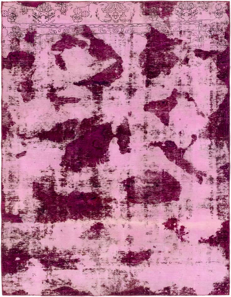 Detail image of 5' 9 x 9' Hand Knotted Ultra Vintage Persian Wool Rug