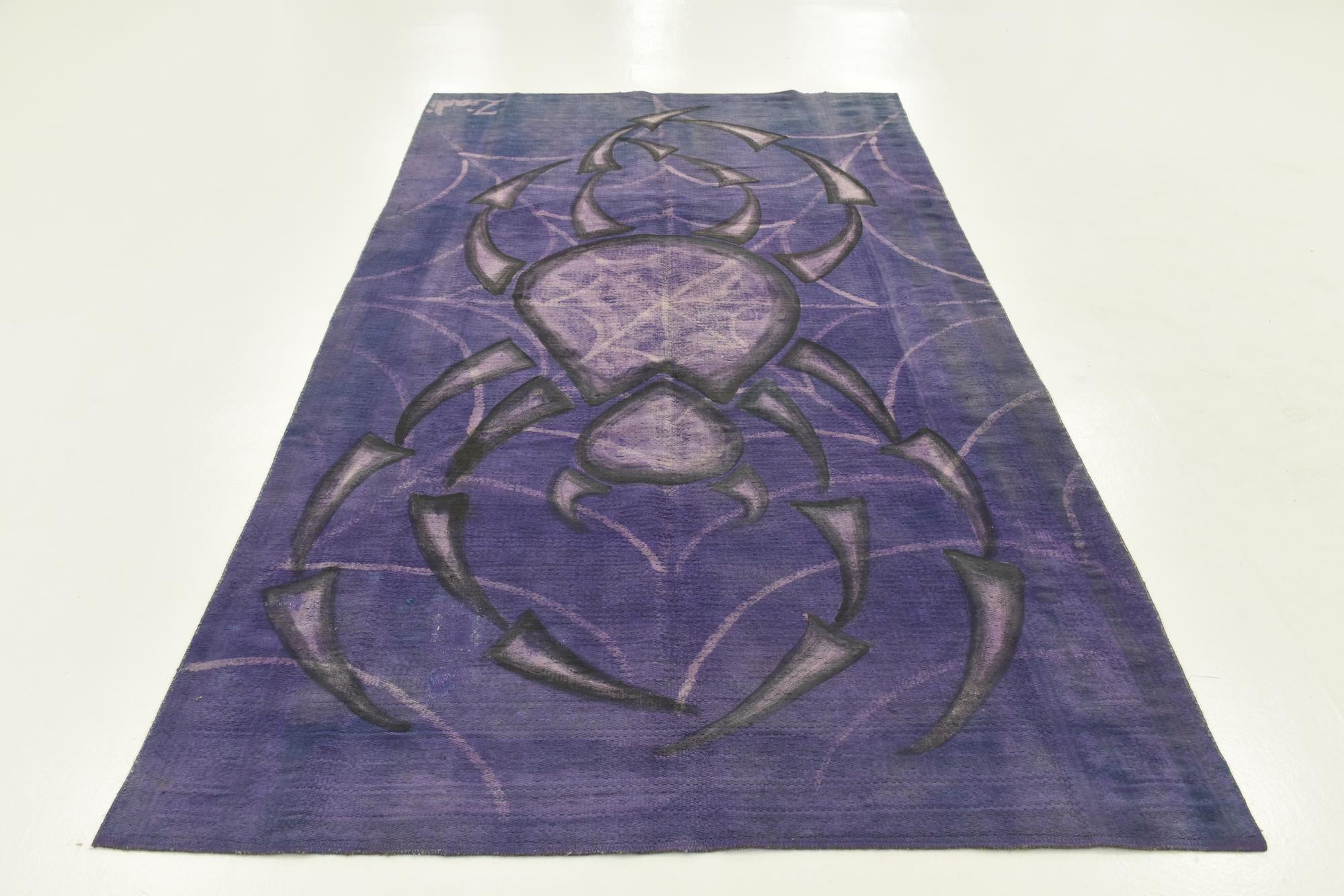 5' 8 x 10' Hand Knotted Ultra Vintage Persian Wool Rug