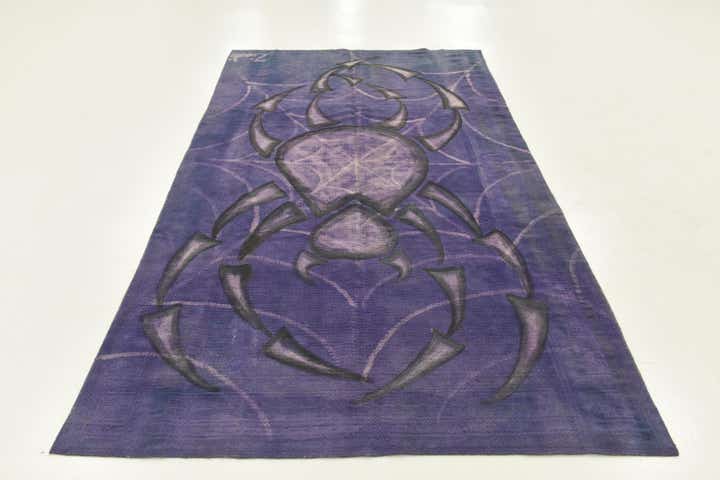 5' 8 x 10' Hand Knotted Ultra Vintage Persian Wool Rug