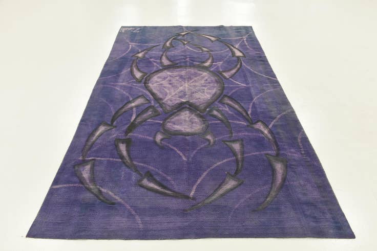 Detail image of 5' 8 x 10' Hand Knotted Ultra Vintage Persian Wool Rug