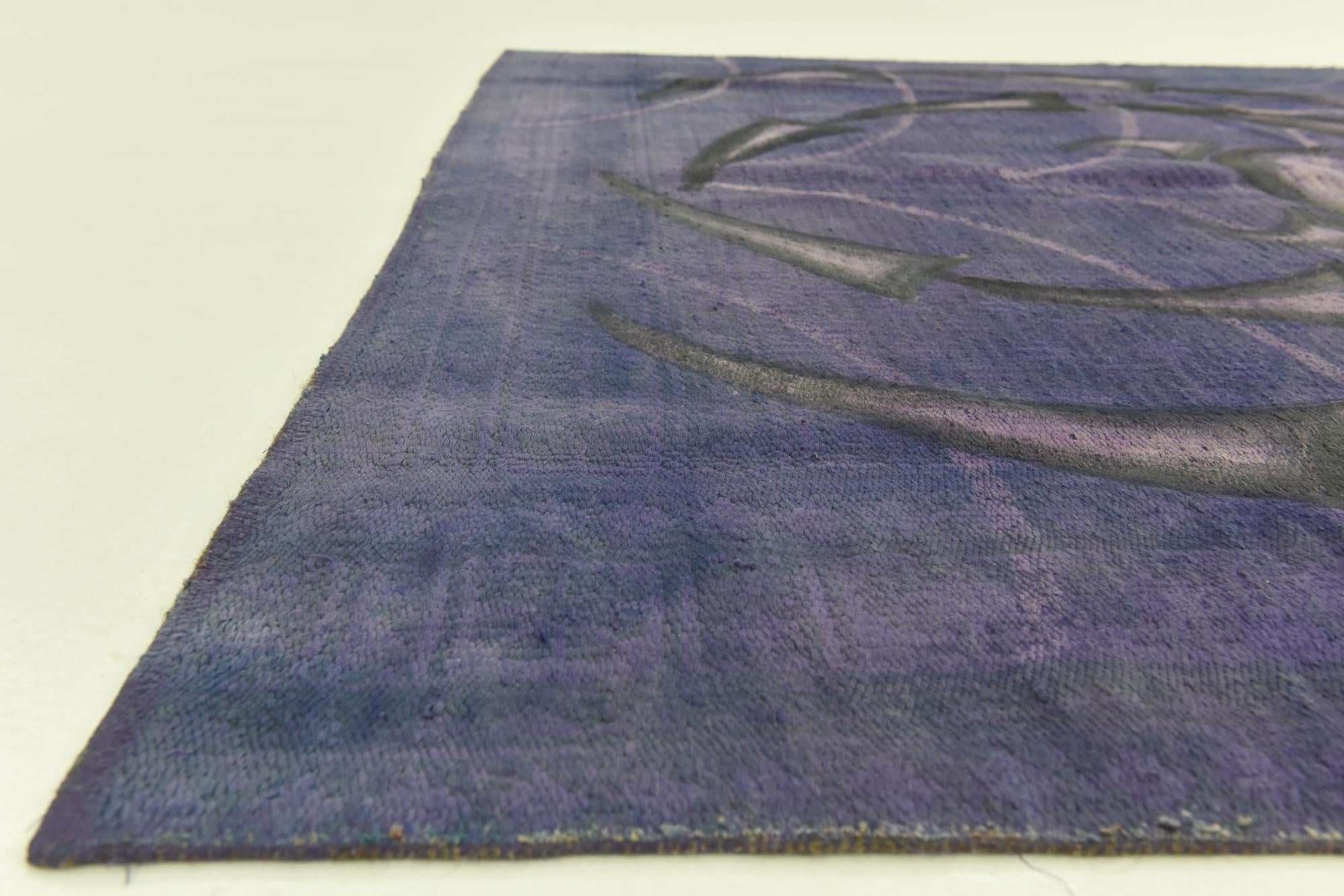 5' 8 x 10' Hand Knotted Ultra Vintage Persian Wool Rug