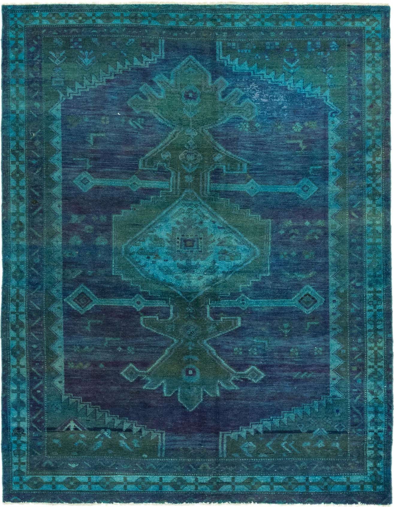 Primary image  4' 11 x 7' 4  Hand Knotted Ultra Vintage Persian Wool Rug