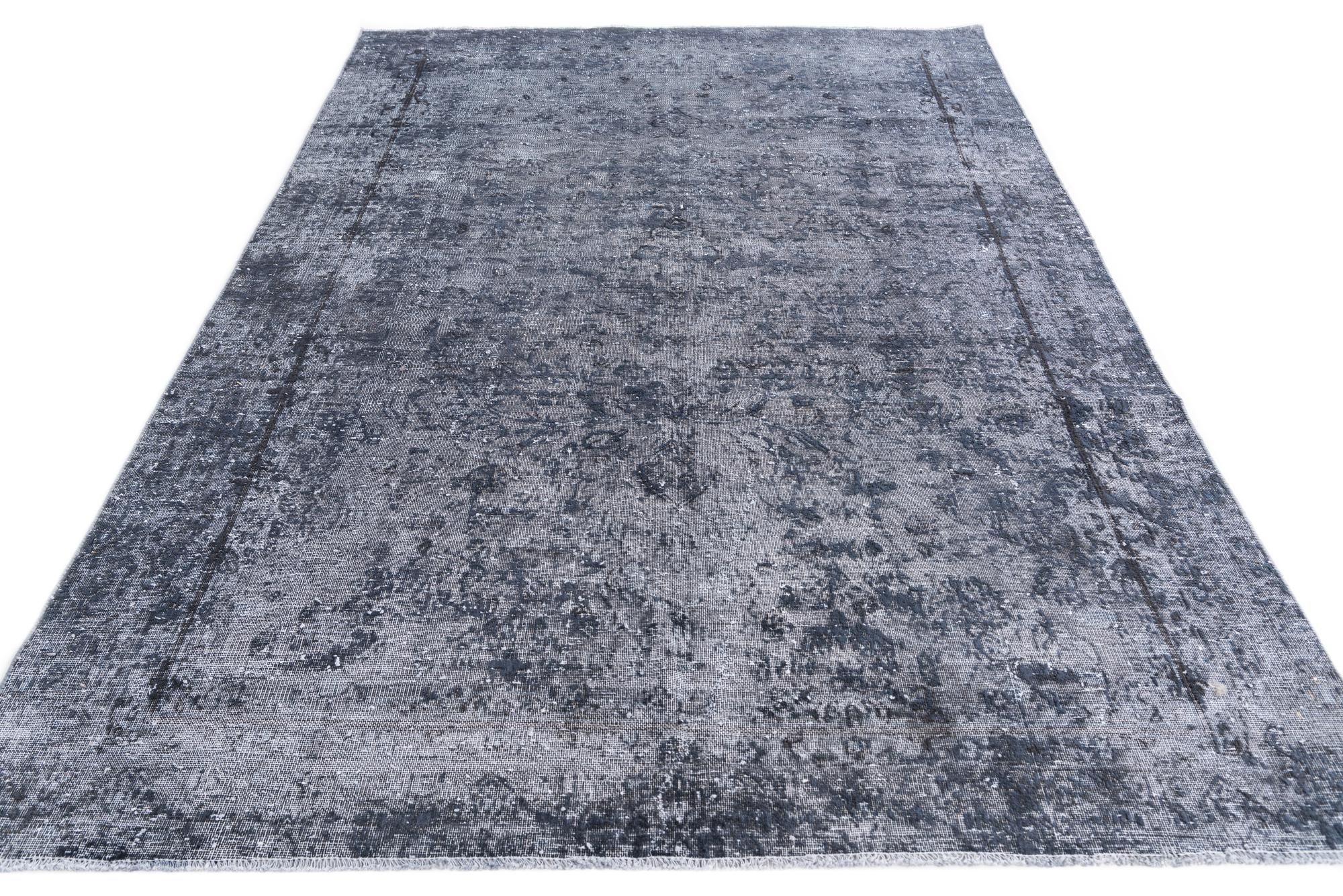 6' 2 x 9' 5 Hand Knotted Ultra Vintage Persian Wool Rug