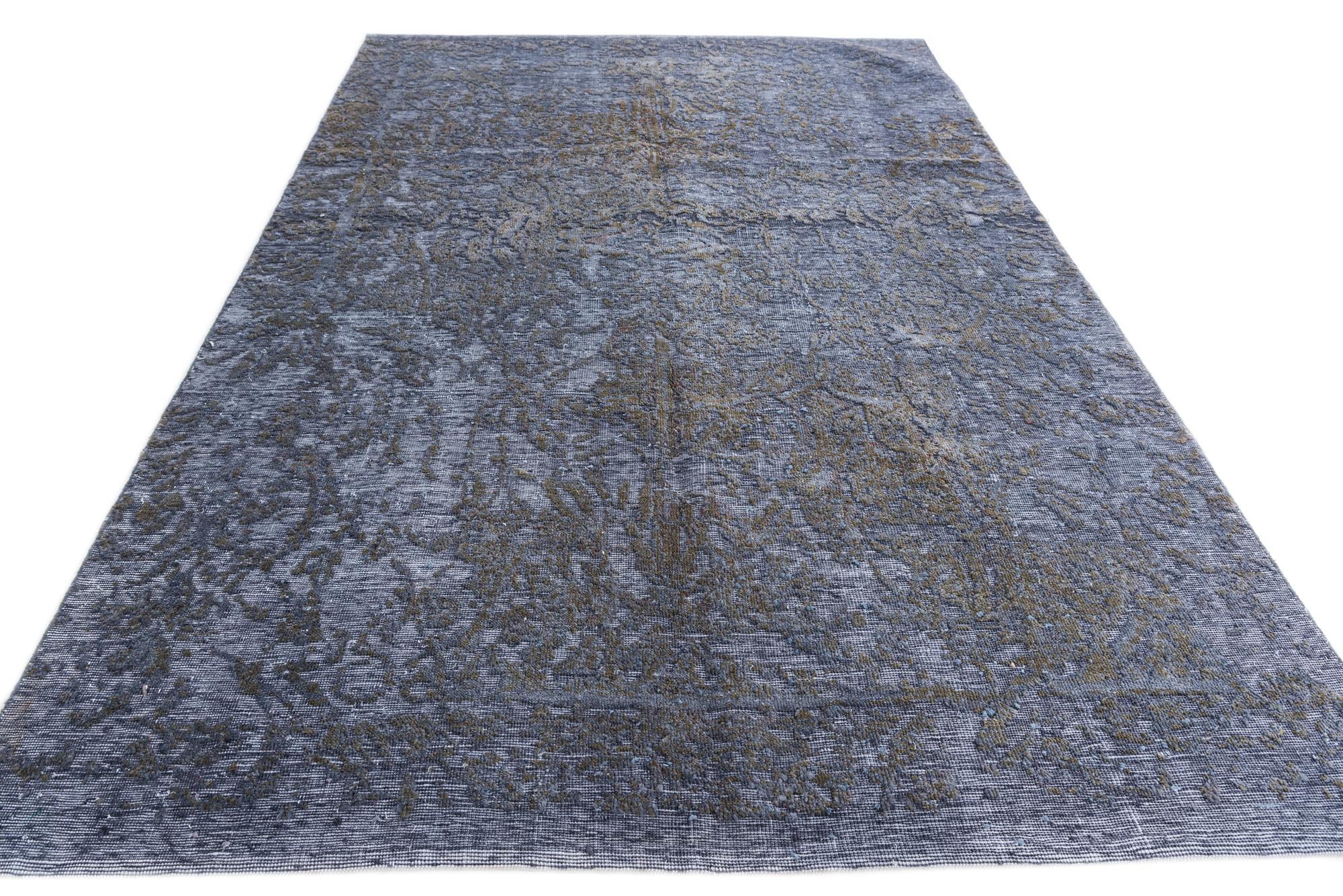 6' 4 x 10' Hand Knotted Ultra Vintage Persian Wool Rug