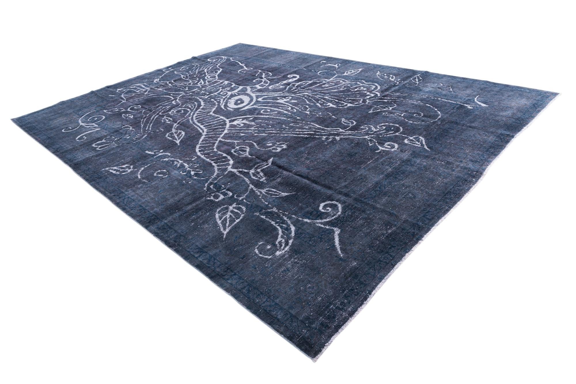 9' 7 x 12' 6 Hand Knotted Ultra Vintage Persian Wool Rug
