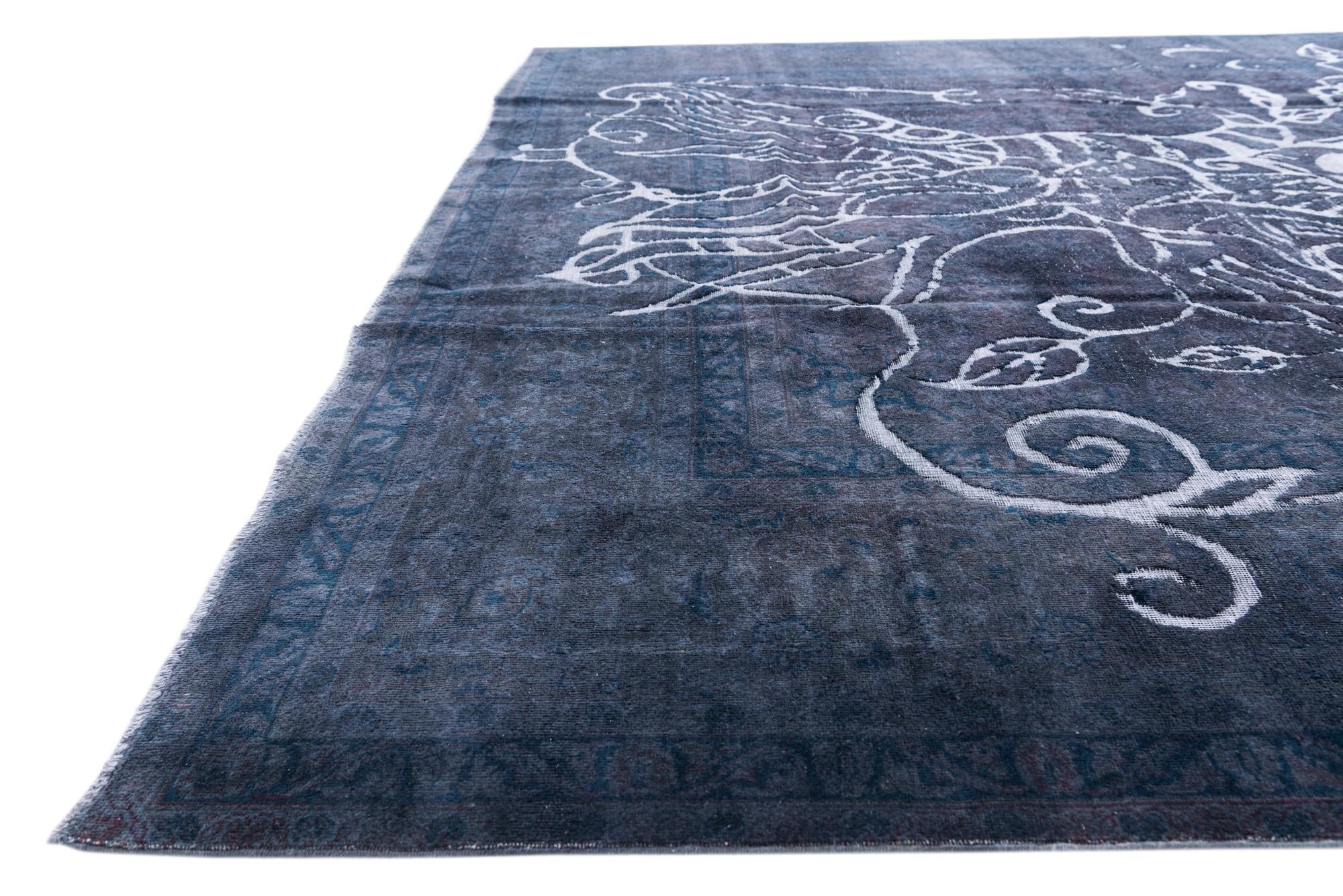 9' 7 x 12' 6 Hand Knotted Ultra Vintage Persian Wool Rug
