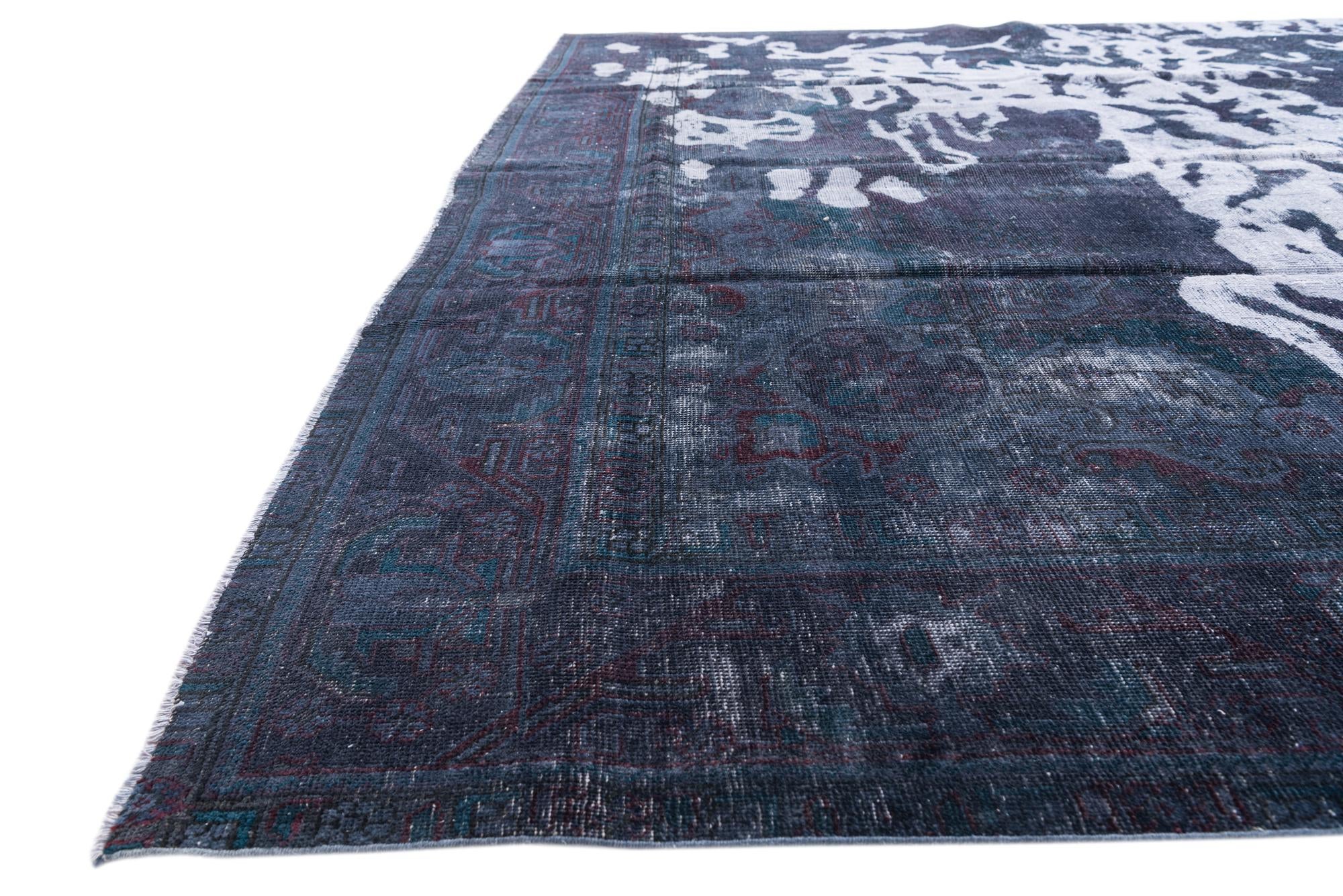 9' x 12' 1 Hand Knotted Ultra Vintage Persian Wool Rug
