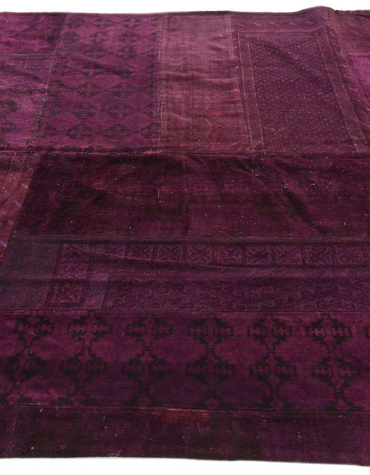 Detail image of 6' 7 x 10'  Hand Knotted Ultra Vintage Persian Wool Rug