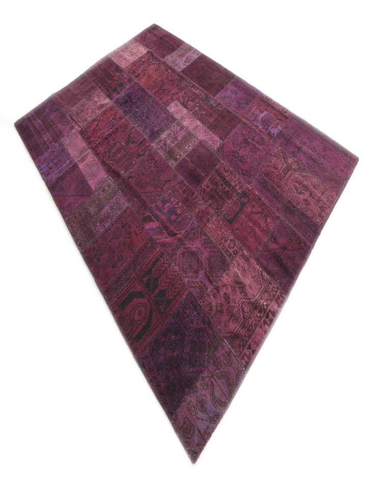 Detail image of 6' 10 x 9' 9  Hand Knotted Ultra Vintage Persian Wool Rug