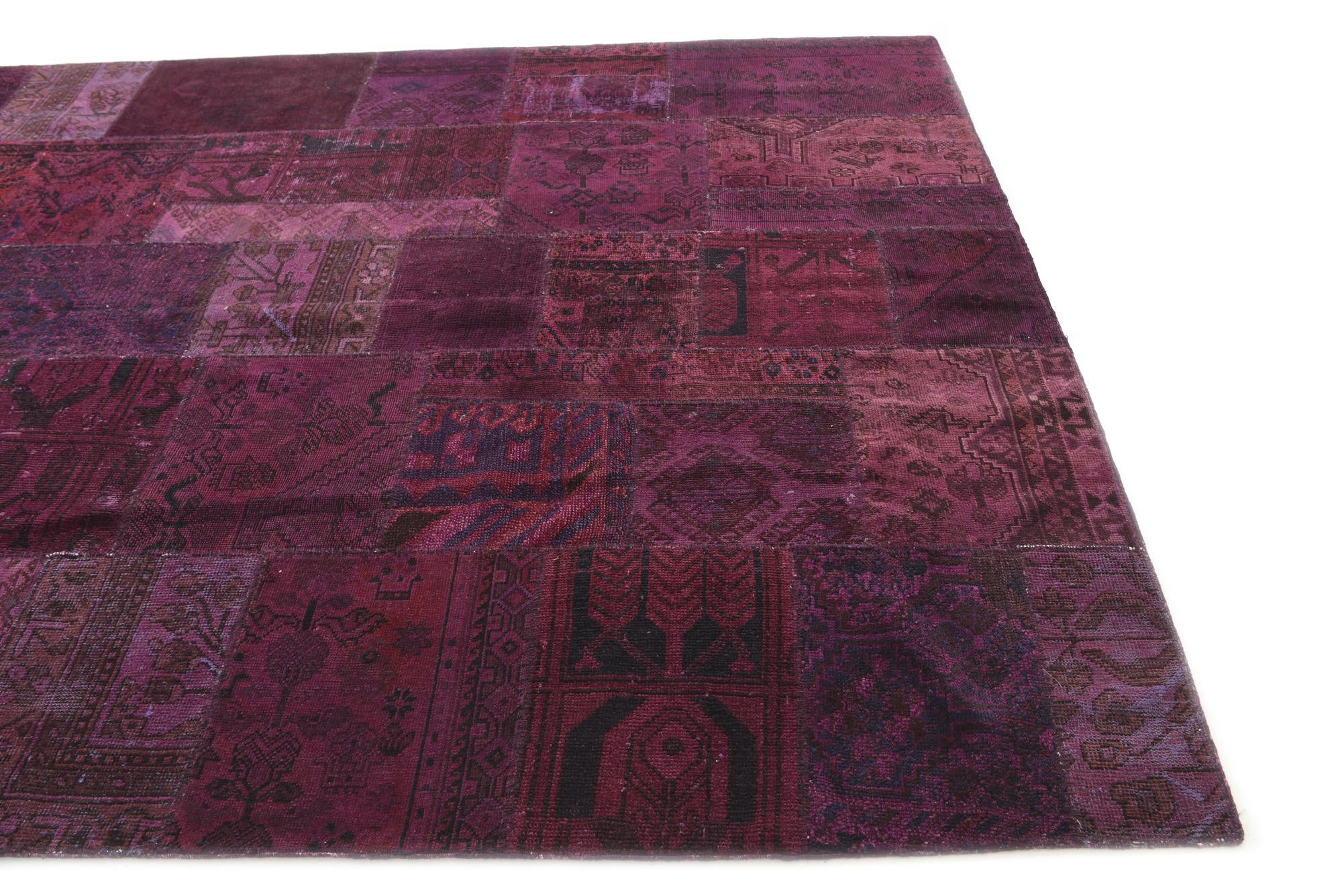 6' 10 x 9' 9 Hand Knotted Ultra Vintage Persian Wool Rug