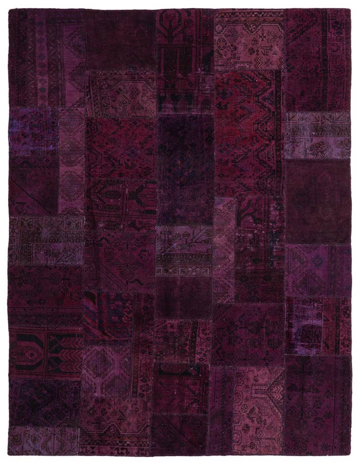 Detail image of 6' 10 x 9' 9 Hand Knotted Ultra Vintage Persian Wool Rug