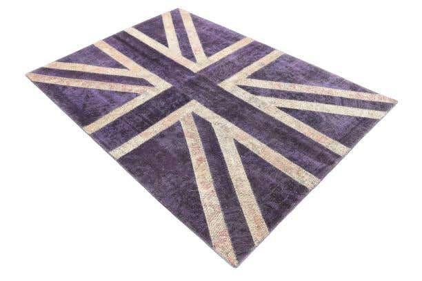 4' 8 x 6' 6 Hand Knotted Ultra Vintage Persian Wool Rug