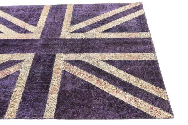 Detail image of 4' 8 x 6' 6 Hand Knotted Ultra Vintage Persian Wool Rug