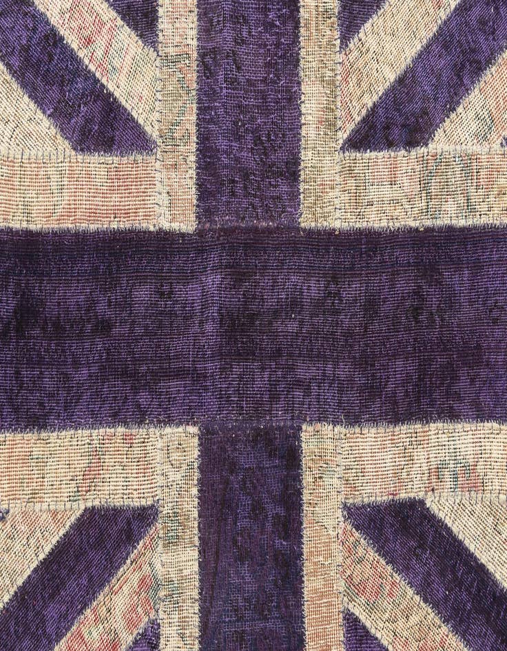 Detail image of 4' 8 x 6' 6  Hand Knotted Ultra Vintage Persian Wool Rug