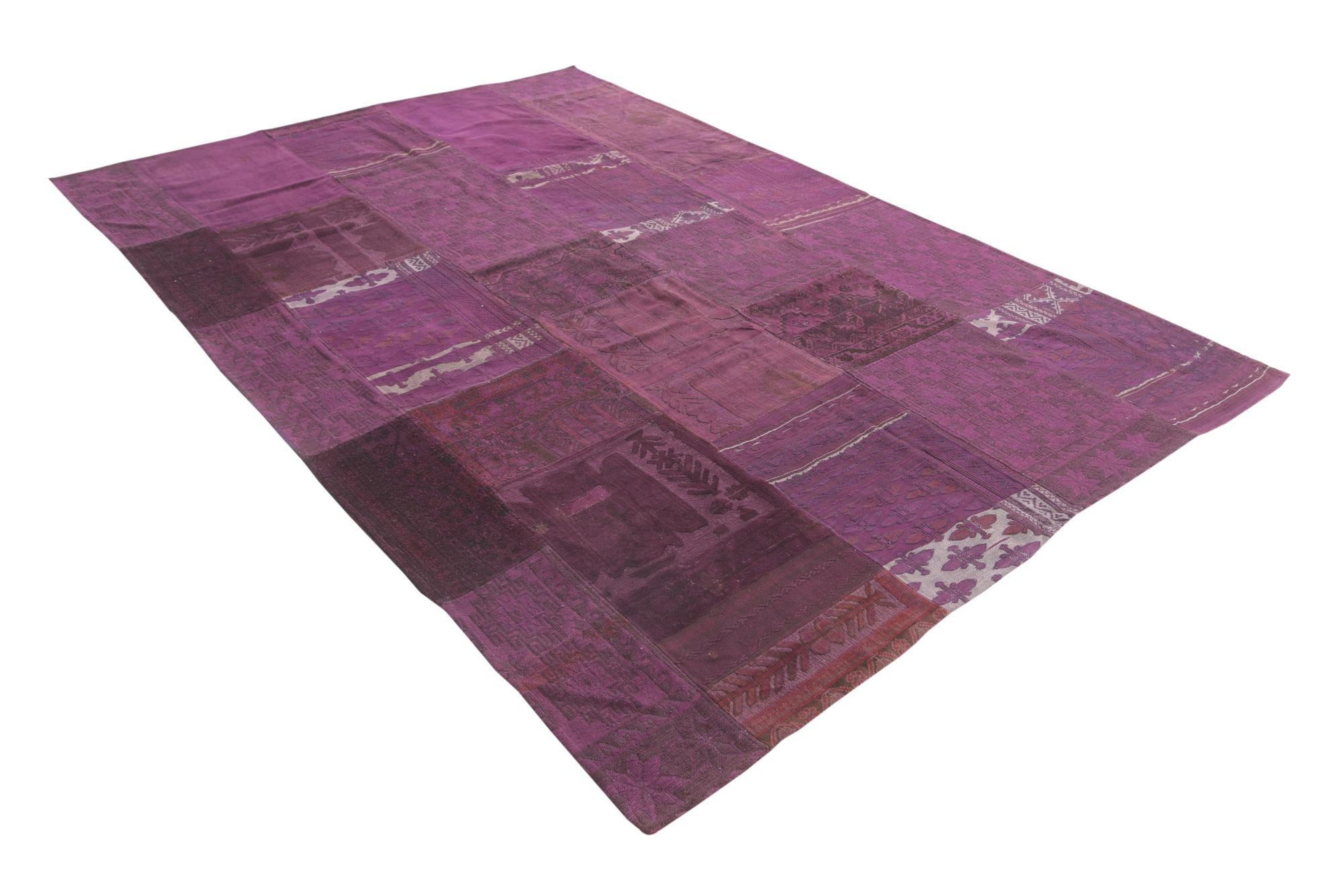 6' 9 x 9' 10 Hand Knotted Ultra Vintage Persian Wool Rug