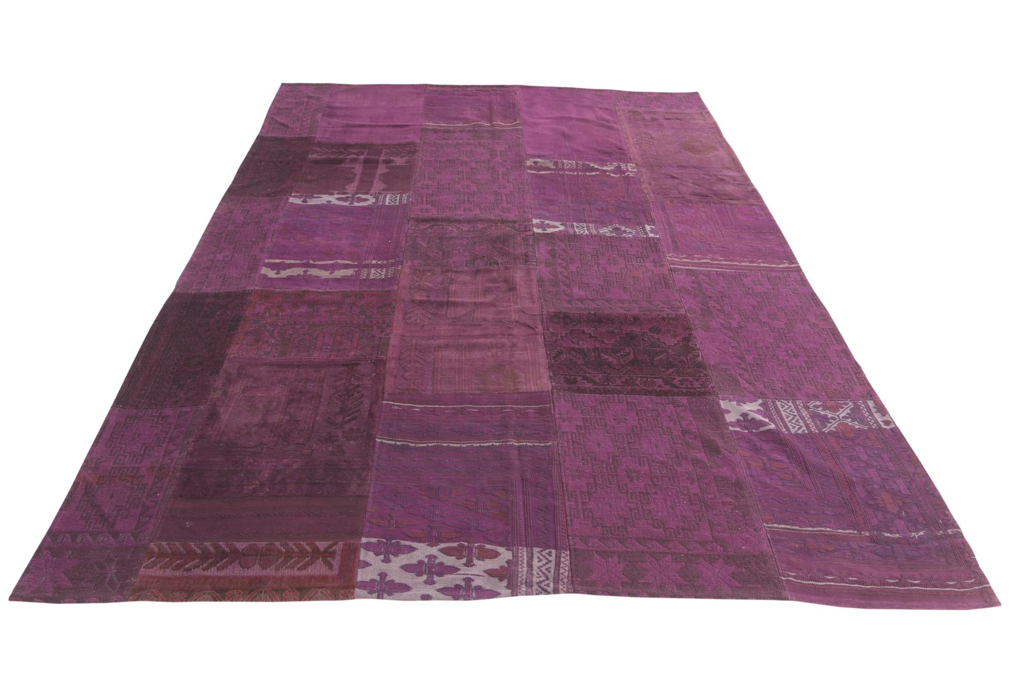 6' 9 x 9' 10 Hand Knotted Ultra Vintage Persian Wool Rug
