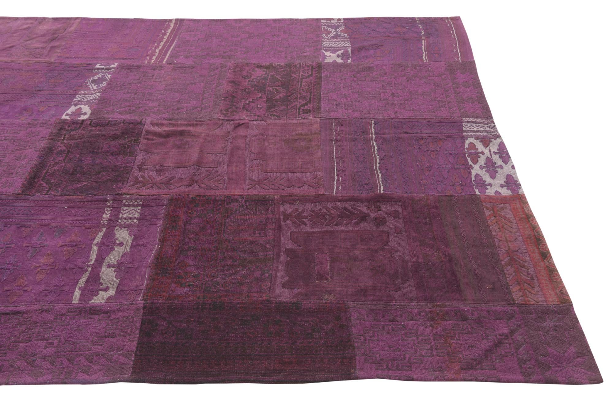 6' 9 x 9' 10 Hand Knotted Ultra Vintage Persian Wool Rug