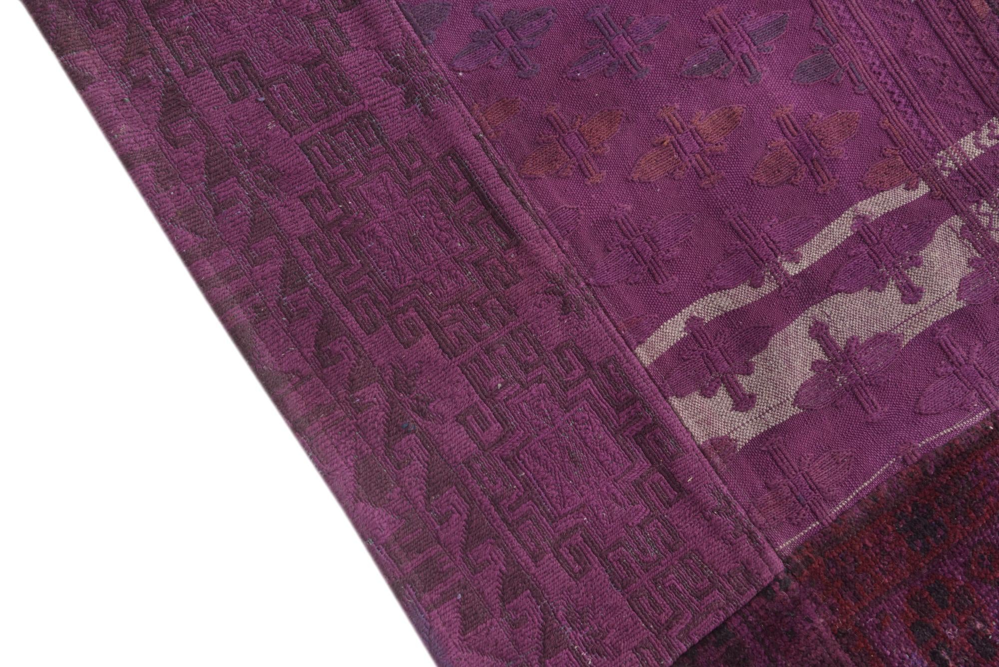 6' 9 x 9' 10 Hand Knotted Ultra Vintage Persian Wool Rug