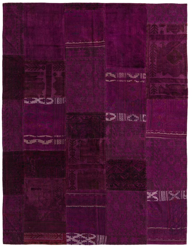 Detail image of 6' 9 x 9' 10 Hand Knotted Ultra Vintage Persian Wool Rug