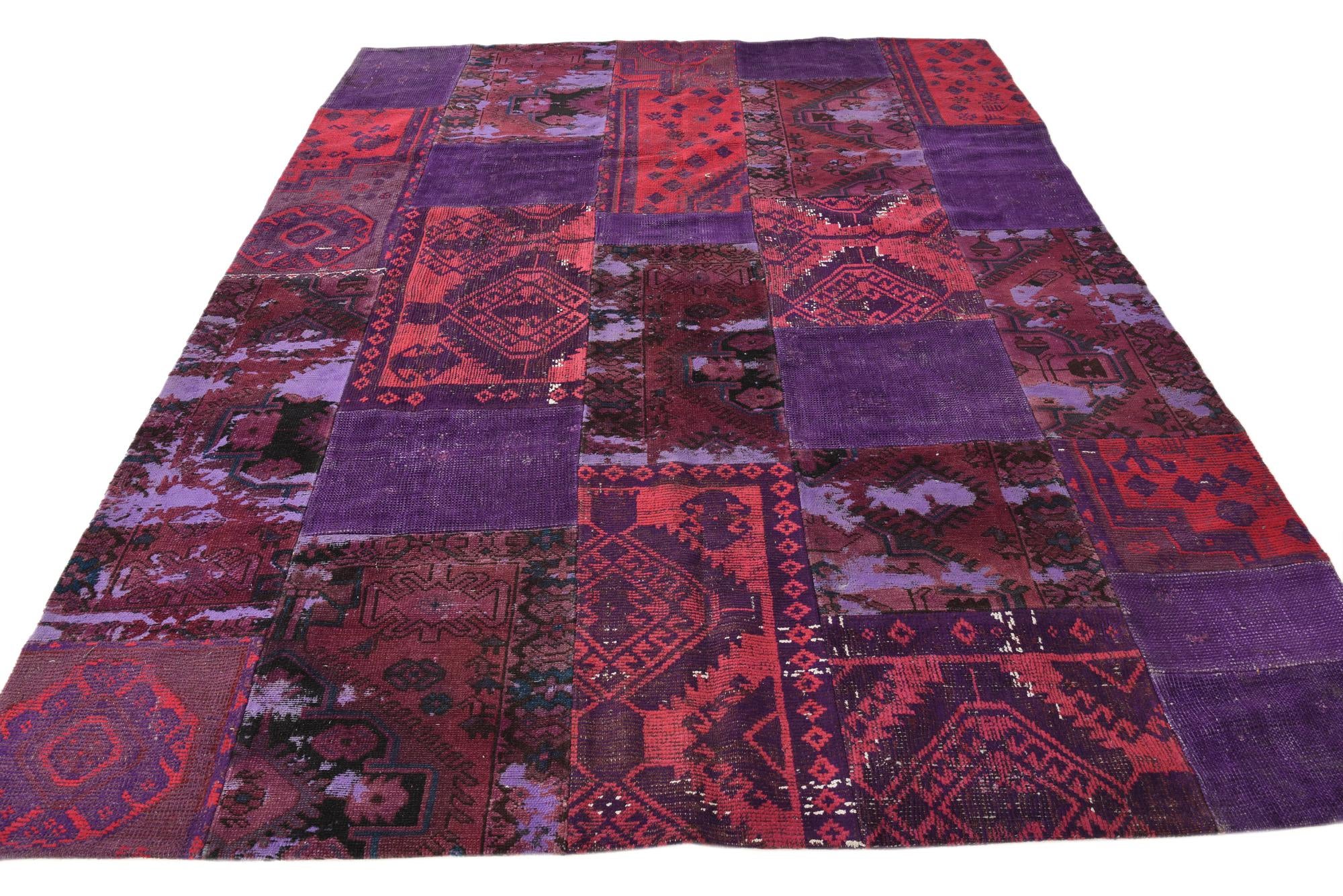 7' 3 x 9' 9 Hand Knotted Ultra Vintage Persian Wool Rug
