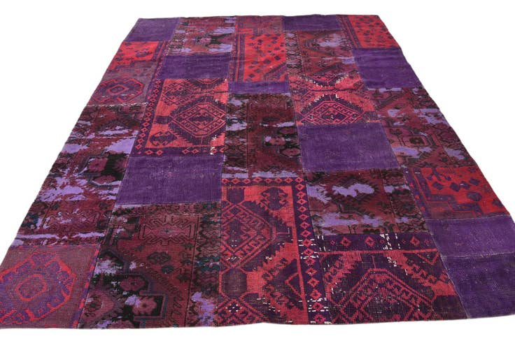 Detail image of 7' 3 x 9' 9 Hand Knotted Ultra Vintage Persian Wool Rug