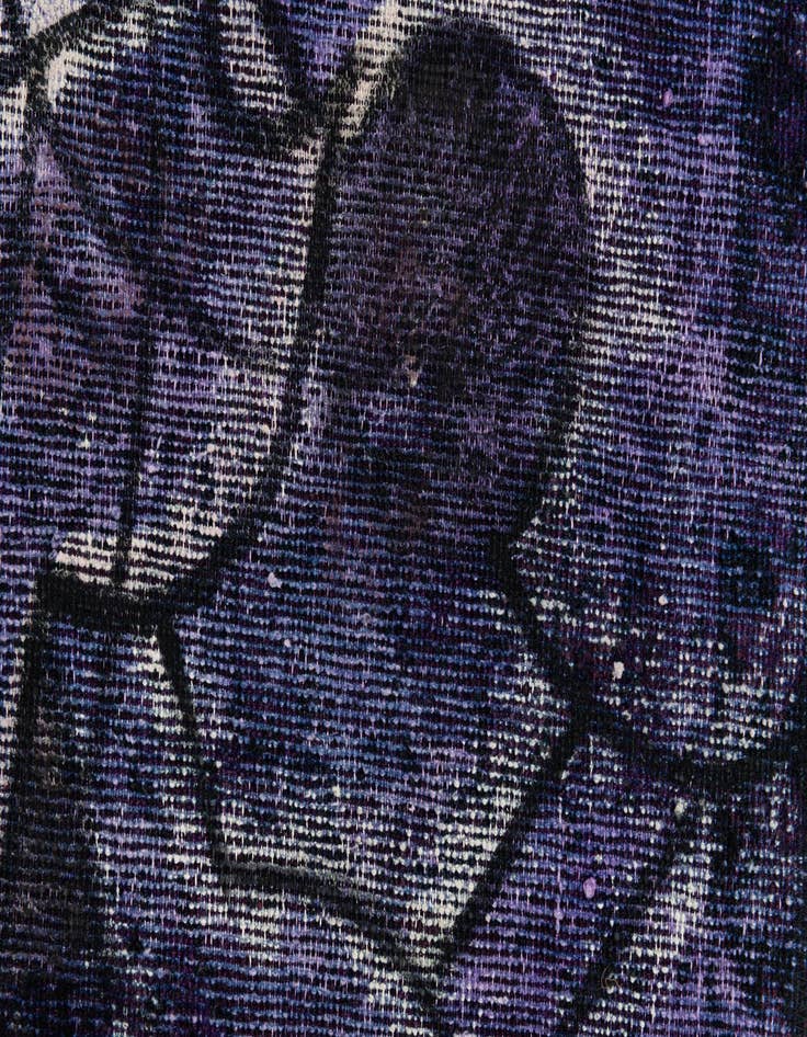 Detail image of 3' 10 x 4' 7  Hand Knotted Ultra Vintage Persian Wool Rug