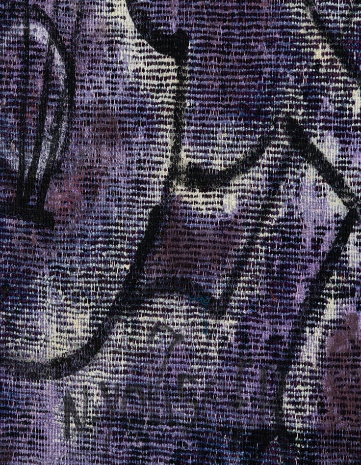 Detail image of 3' 10 x 4' 7  Hand Knotted Ultra Vintage Persian Wool Rug